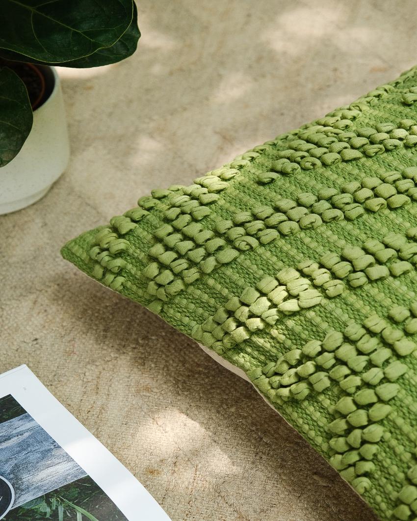 Olive Stream Cotton Cushion Cover | 18 x 18 inches