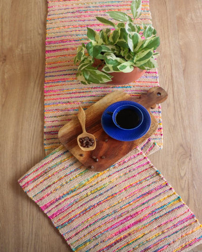 Playful Plethora Viscose Table Runner | 78 x 13 inches