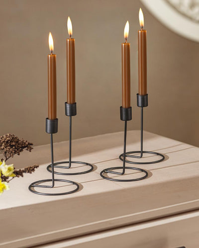 Crafted Gleam Candle Holders | Set Of 4 | 4 x 6 inches