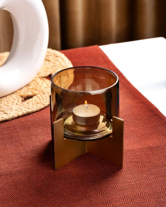 Tea Light Holder With Metal Stand