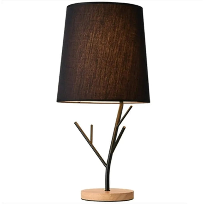 Timber Twist Tree Brown & Black Table Lamp and Accessories | 8 x 17 inches