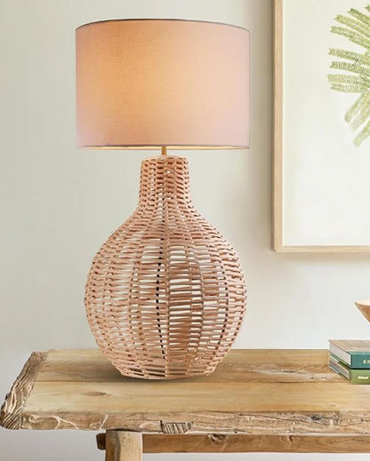 Rattan Handmade Wicker Table Lamp | 12 x 21 inches