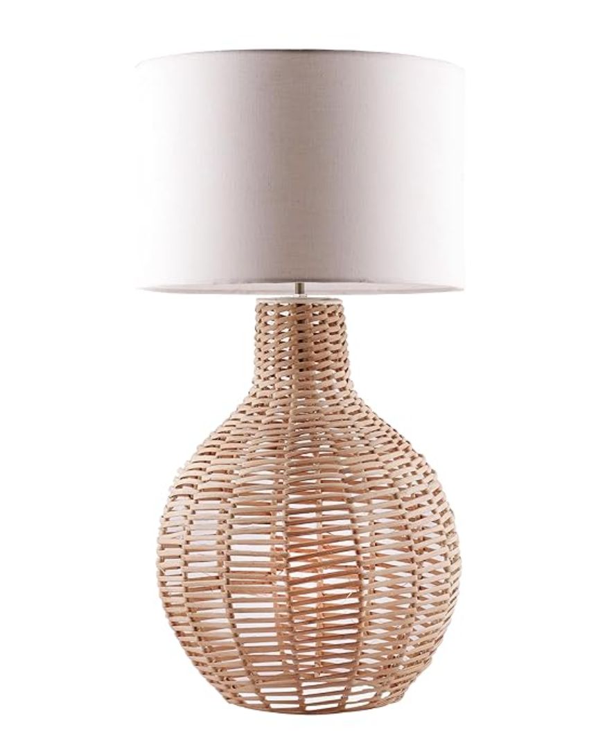 Rattan Handmade Wicker Table Lamp | 12 x 21 inches