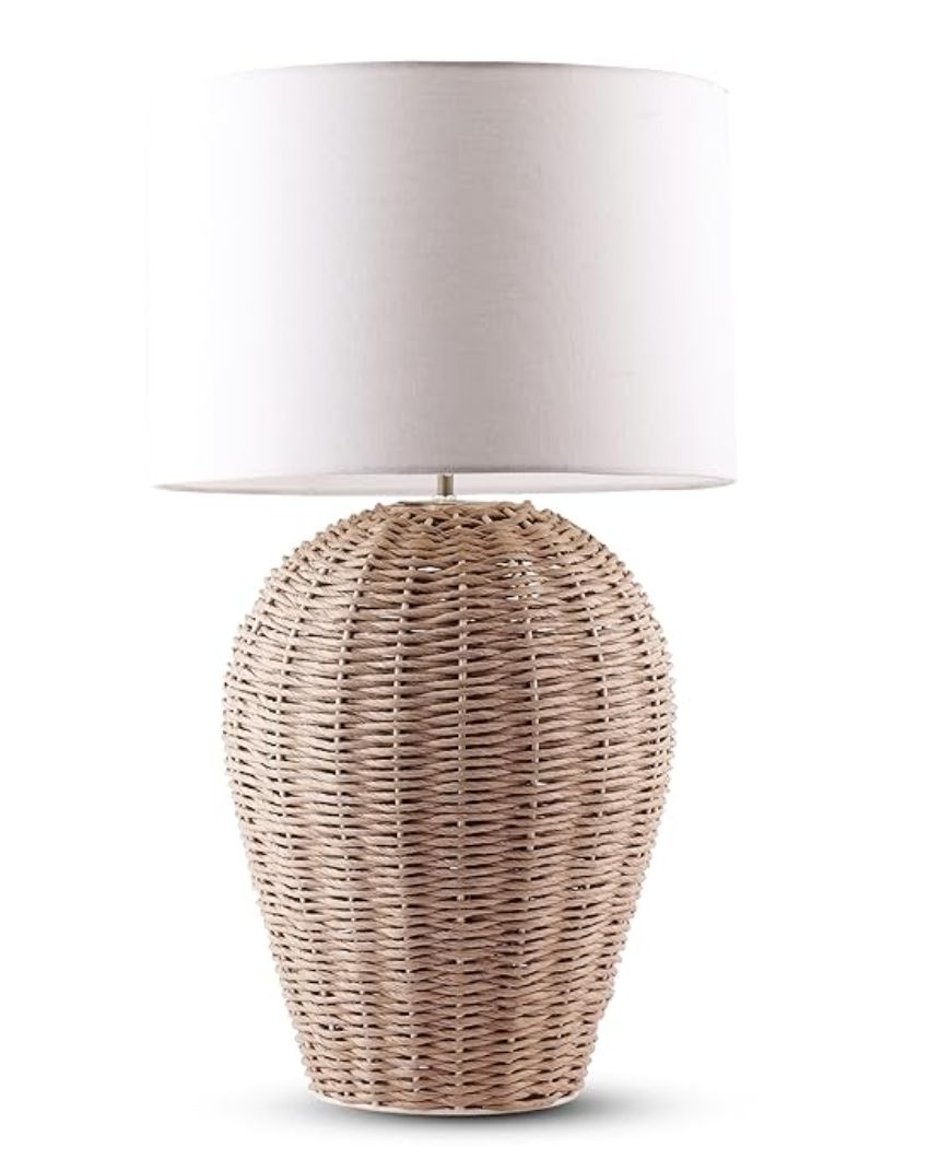 Artisan Rattan Wicker Table Lamp | 12 x 20 inches