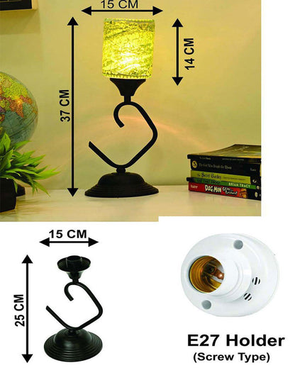 Home Decor Green Handcrafted Table lamp | 6 x 15 inches