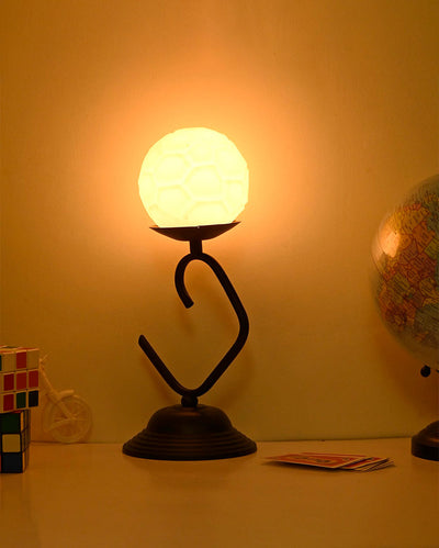 Essential Lighting White Glass Shade Table lamp | 6 x 15 inches