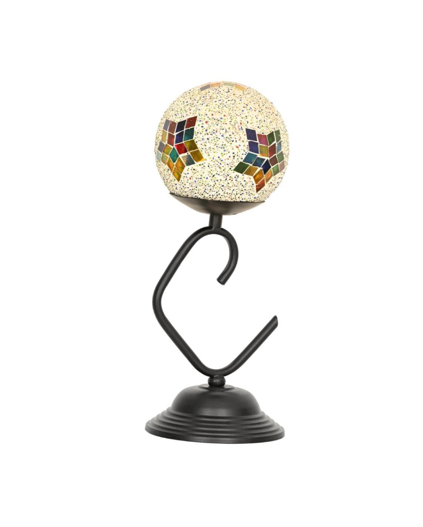 Clean Indoor Multicolor Glass Shade Table lamp | 6 x 15 inches