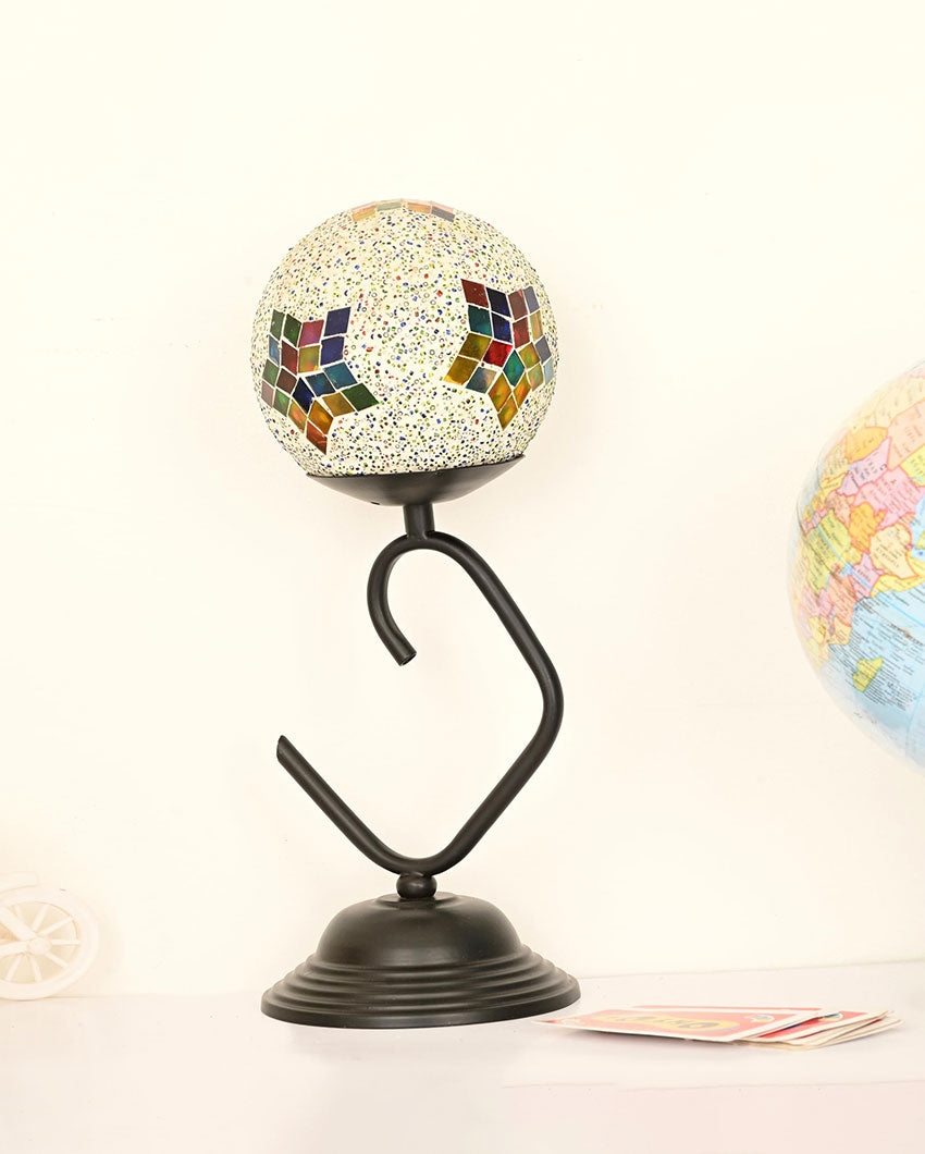 Clean Indoor Multicolor Glass Shade Table lamp | 6 x 15 inches