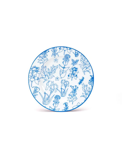 White & Blue Love Indigo Dessert Plate