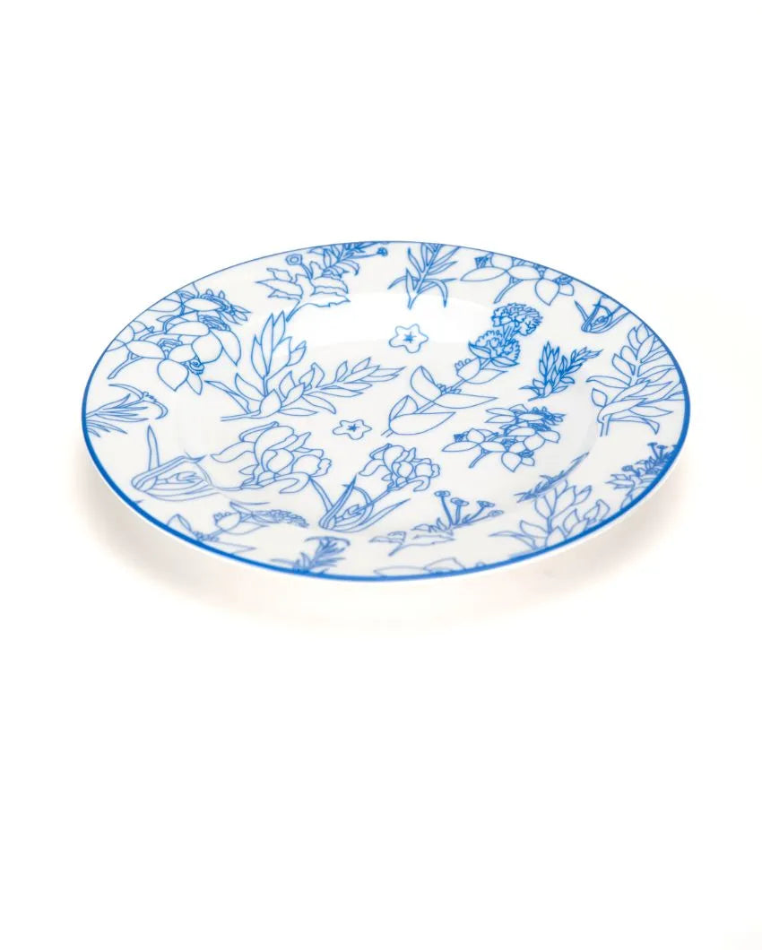 White & Blue Love Indigo Dessert Plate