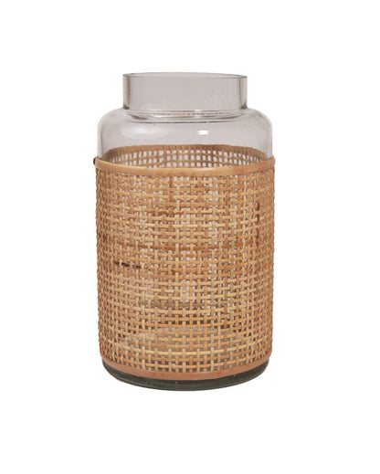 Boho Bloom Rattan Vase