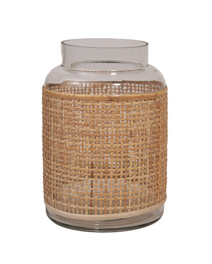 Boho Bloom Rattan Vase