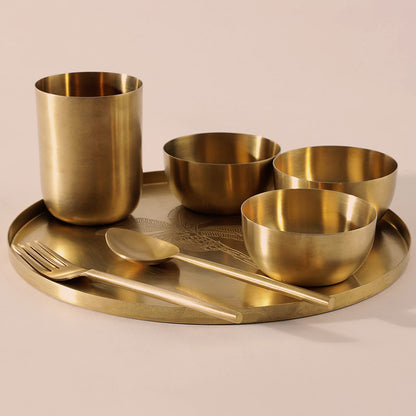 Brass Thali Set | Set of 7