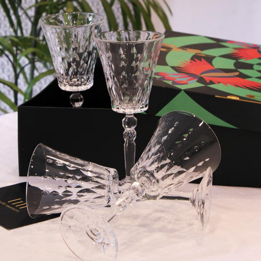 Engraved Italian Wine Glass | Set of 4