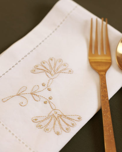 Gold Royale Cotton Napkins | Set of 4 | 17 x 17 inches