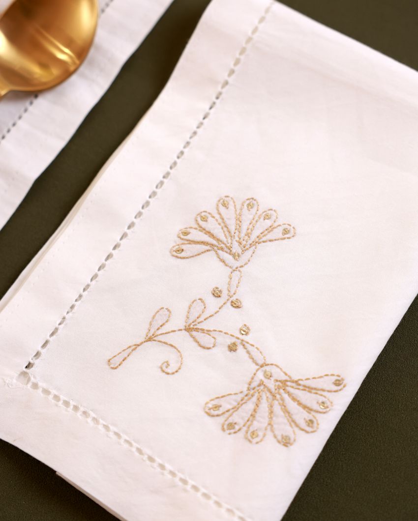 Gold Royale Cotton Napkins | Set of 4 | 17 x 17 inches