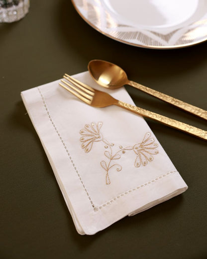 Gold Royale Cotton Napkins | Set of 4 | 17 x 17 inches