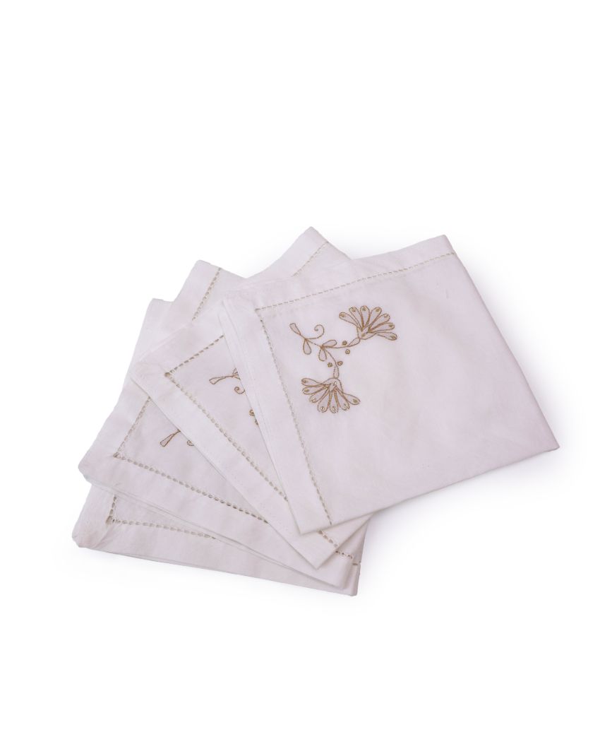 Gold Royale Cotton Napkins | Set of 4 | 17 x 17 inches