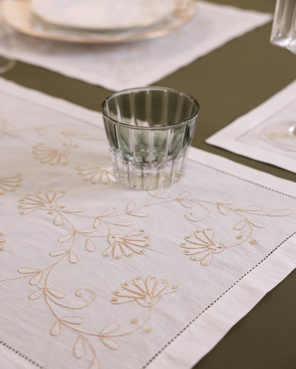 Gold Royale Cotton Table Mats | Set of 4 | 20 x 13 inches