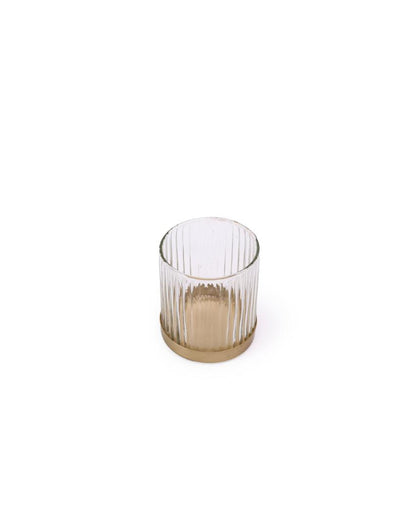 Haze Tealight Glass Medium Candle Holder | Set of 2