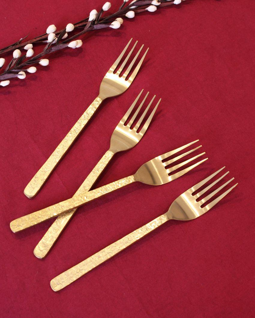Luxe Frost Dessert Forks | Set of 4
