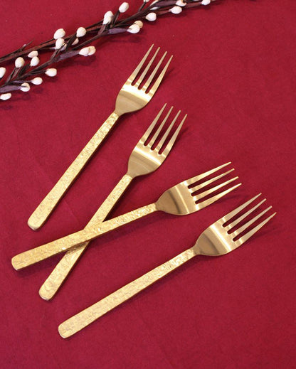 Luxe Frost Dessert Forks | Set of 4