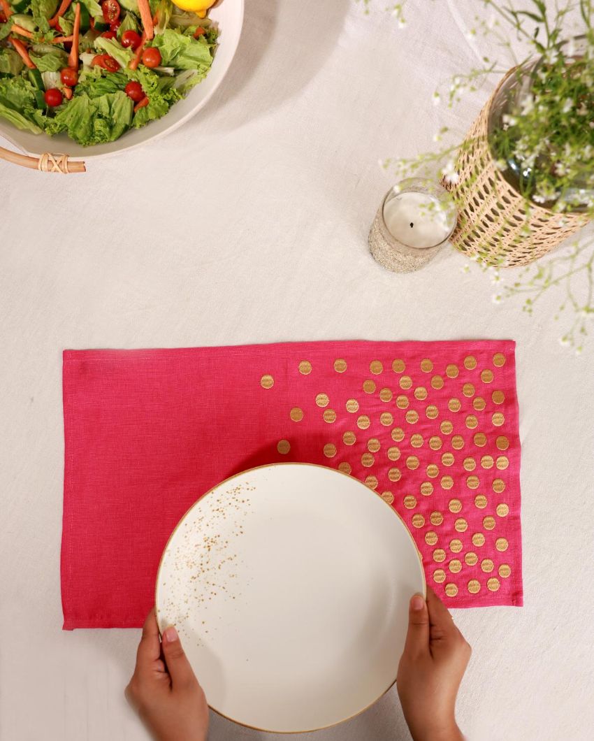 Rosy Luxe Blush Placemat | Set of 6