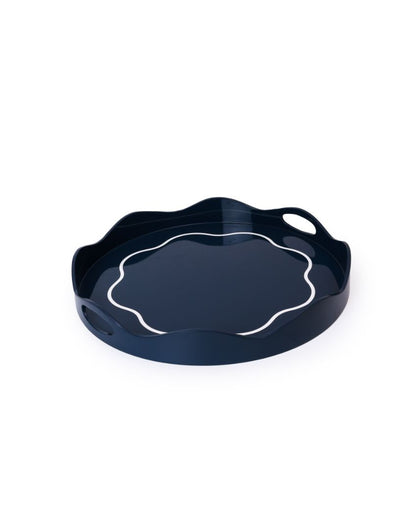 Linear Midnight Blue Serving Tray | 18 x 2 inches