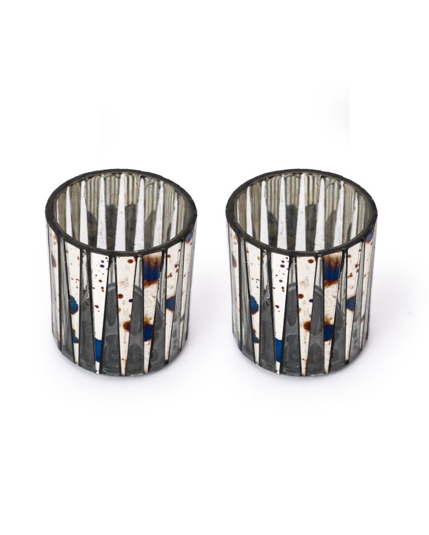 Maze Glass Big Candle Votive | Set of 2