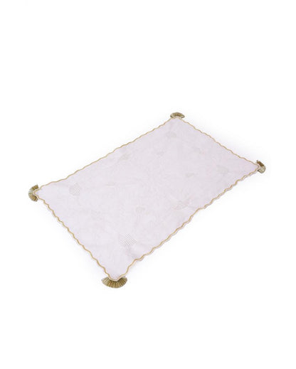 Gota Chikankari Table Mats | Set of 4 | 19 x 11 inches