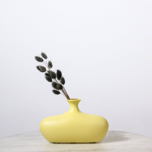 Yellow Bottle Ceramic Vase