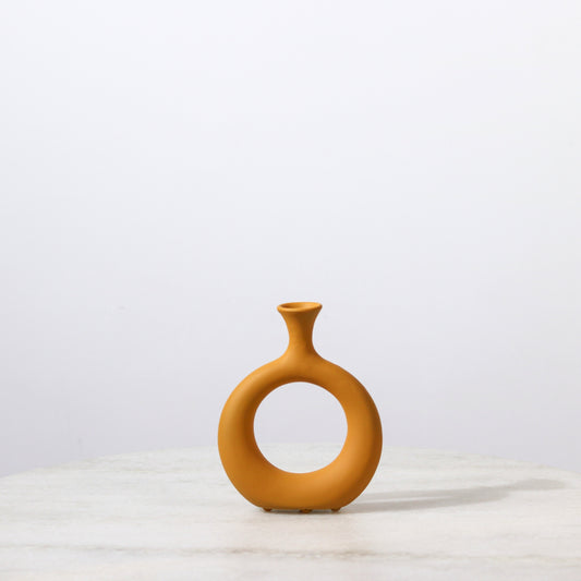 Orange Boho Ceramic Vase
