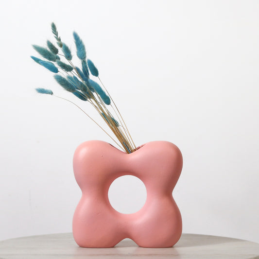 Baby Pink Flora Ceramic Vase