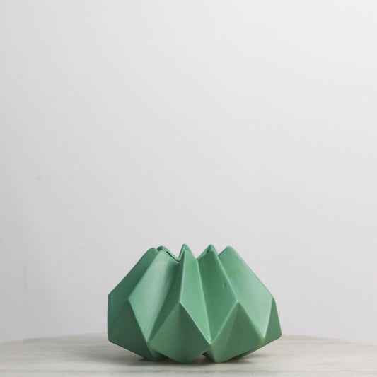 Light Green Geometric Ceramic Vase