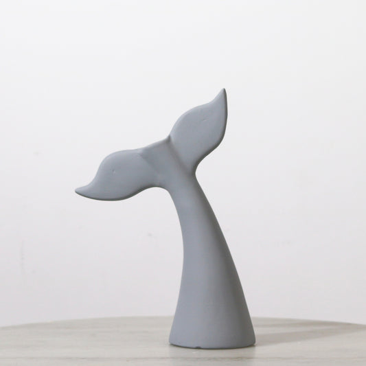 Grey Whale Ceramic Tail Vase