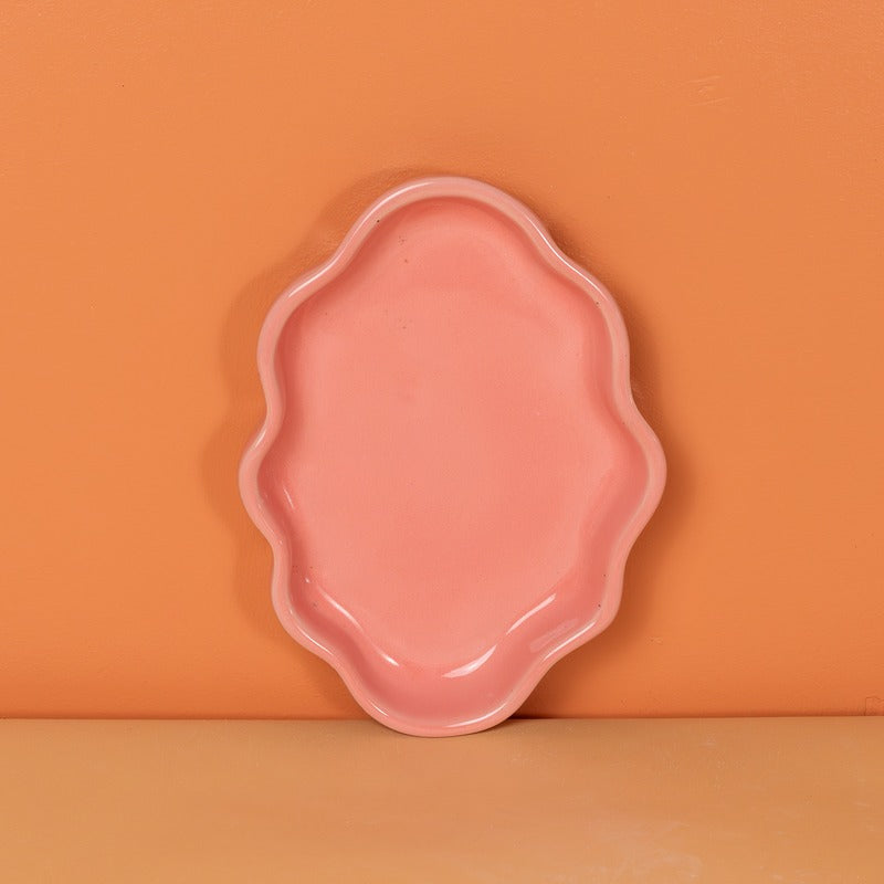 Beautiful Ceramic Cloud Plate Pink