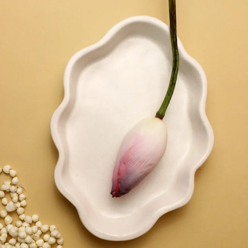 Beautiful Ceramic Cloud Plate White