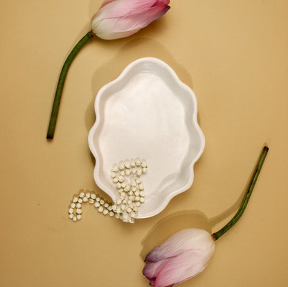 Beautiful Ceramic Cloud Plate White