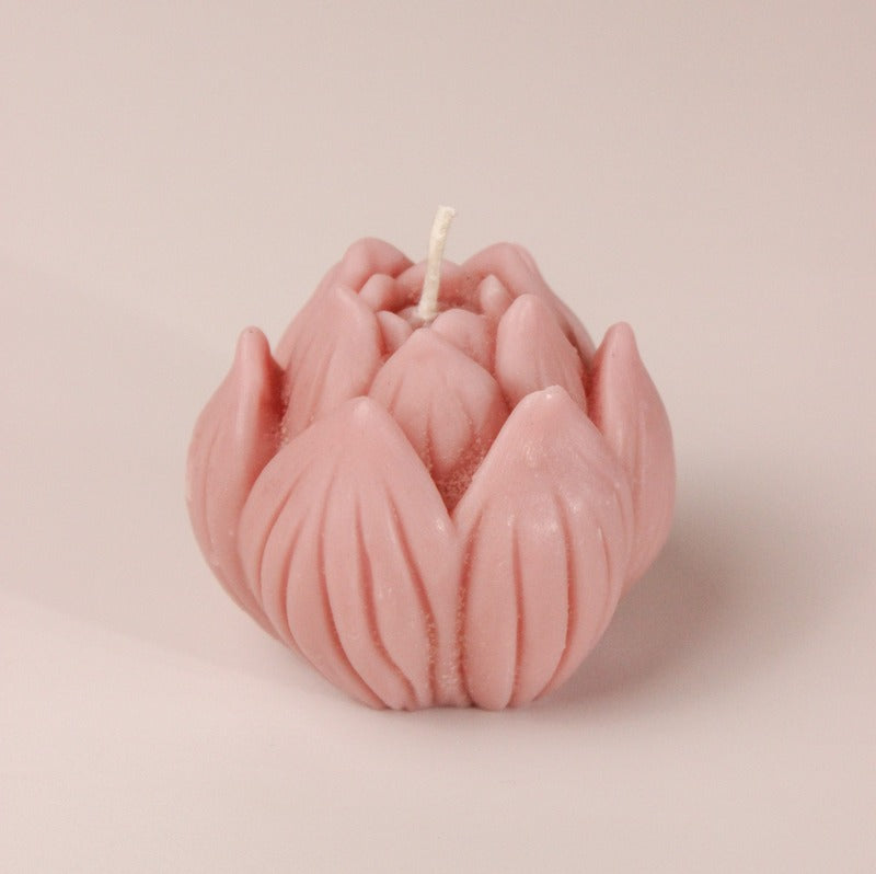 Blooms Lotus Glow Candles | Hazelnut Delight Pink