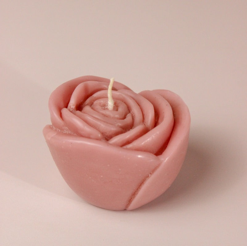 Floral Rose Glow Candles | Hazelnut Delight Pink