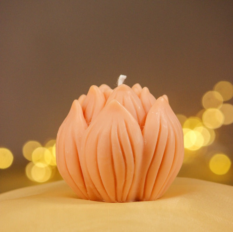 Fancy Lotus Glow Candles | Spring Fling Peach