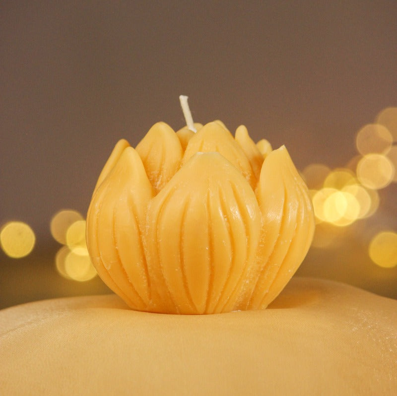 Fancy Lotus Glow Candles | Spring Fling Orange