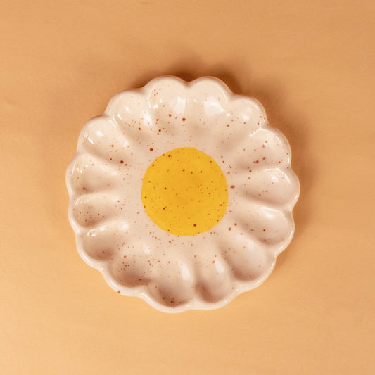 Daisy Daze Dessert White Small Plate | 7 Inch