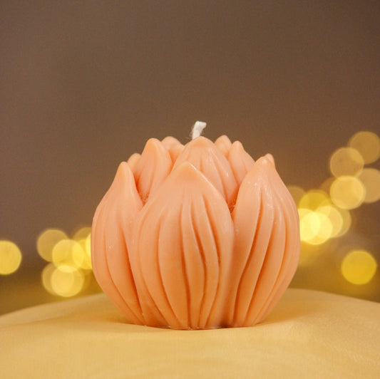 Floral Glow Peach Lotus Candles | Hazelnut Delight Default Title
