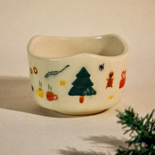 Christmas Dessert Ceramic Bowl | 4 x 3 inches