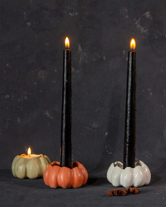 Multicolor Pumpkin Candle Holder | Set Of 3