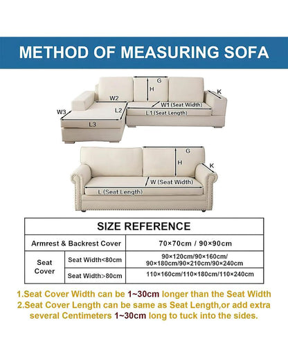 Premium Microfibre Sofa Cover Set | 1 Back, 1 Seat & 2 Handle Covers