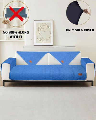 ONLY SOFA COVER | Posh Microfibre Sofa Cover Set | 2 Back, 1 Seat & 2 Handle Covers