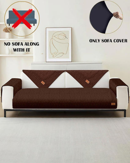 ONLY SOFA COVER | Premium Microfibre Sofa Cover Set | 1 Back, 1 Seat & 2 Handle Covers