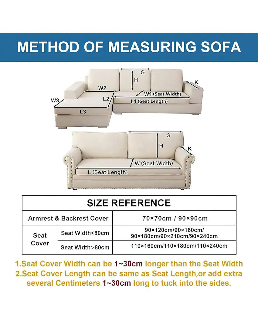 Premium Microfibre Sofa Cover Set | 1 Back, 1 Seat & 2 Handle Covers